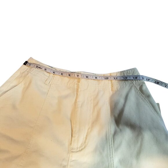 Universal Thread Womens Cream High-Waisted Cotton Blend Shorts Size 2Casual Wear - Picture 6 of 11